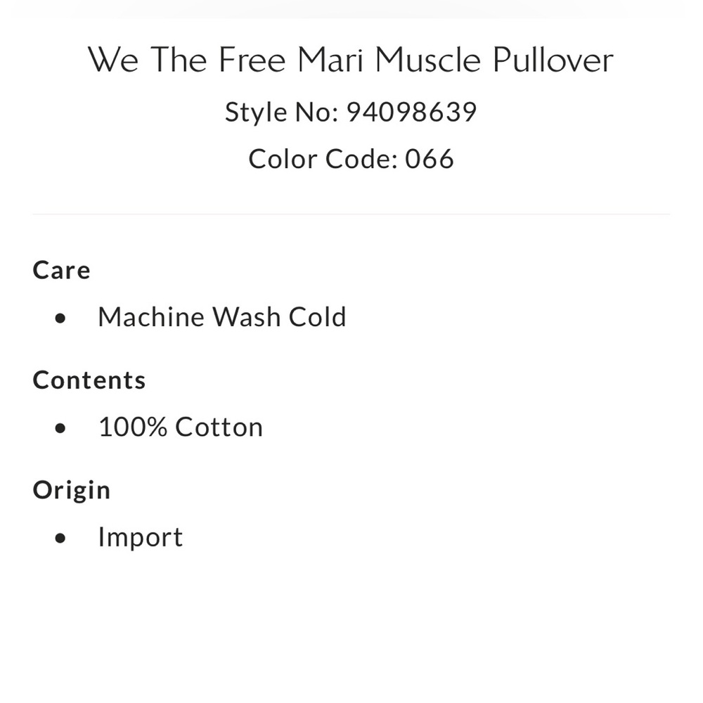 NWOT Free People We the Free Mari Muscle pullover - Picture 9 of 9